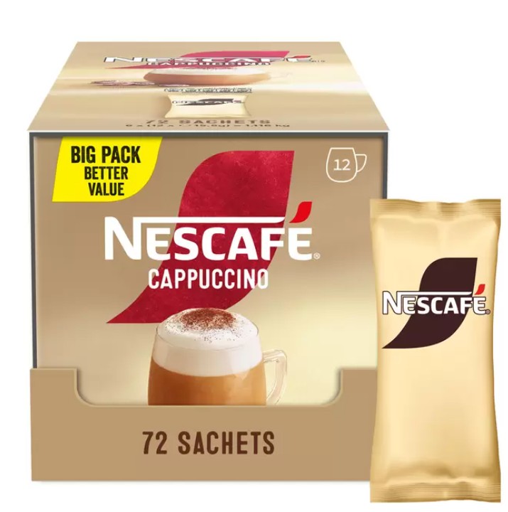 Nescafe Cappuccino Sachets, 72 x 15.5g (1116g)